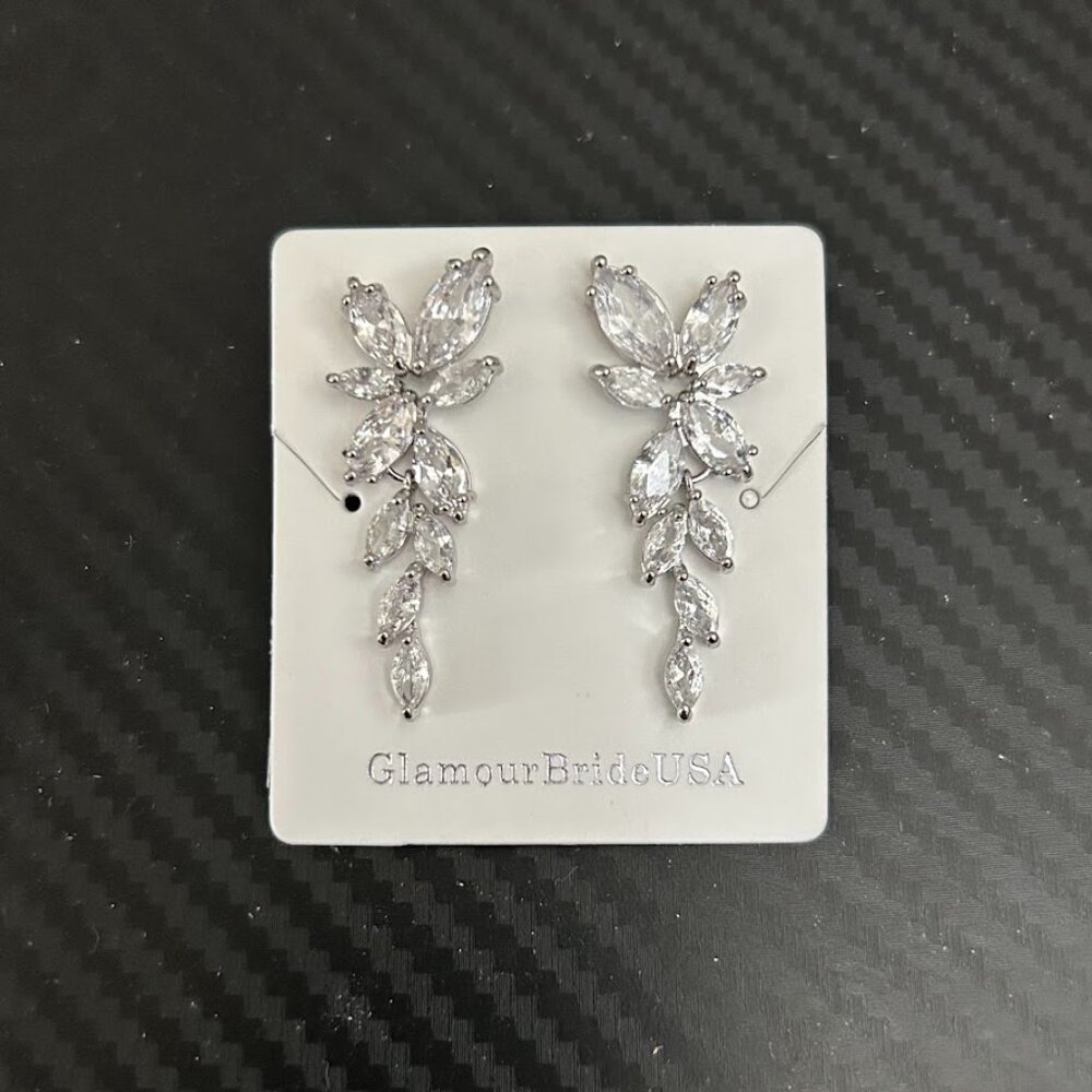 Crystal Bridal Earrings Brand New